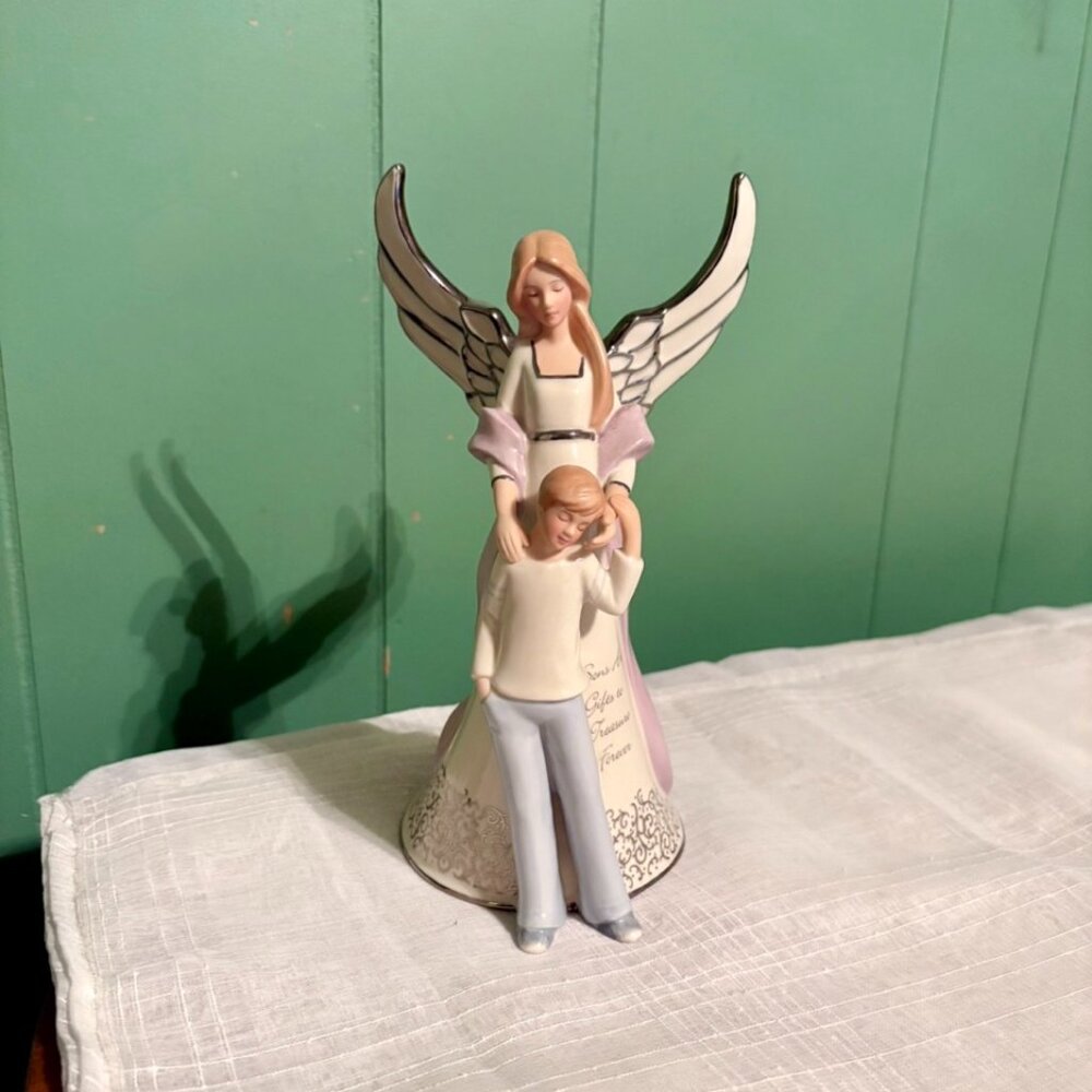 Vtg 2004 Bradford Edition Sons Are Gifts to Treasure Forever Music Box Figurine